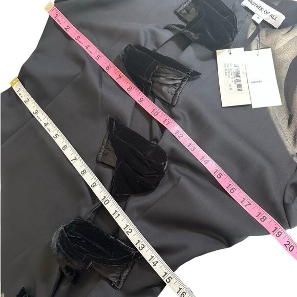 Mother of All Deville Cut Out Velvet Bow Blazer Power Suit Dress Black Medium - Picture 9 of 12